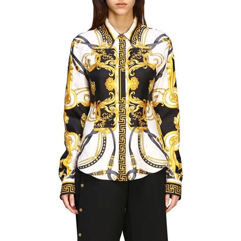 womens silk versace top|wholesale Versace silk shirts.